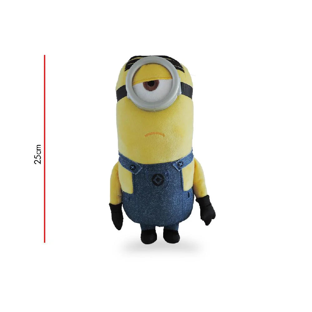 Peluche Minion Dick Lentes De Plastico 22cm Mn091