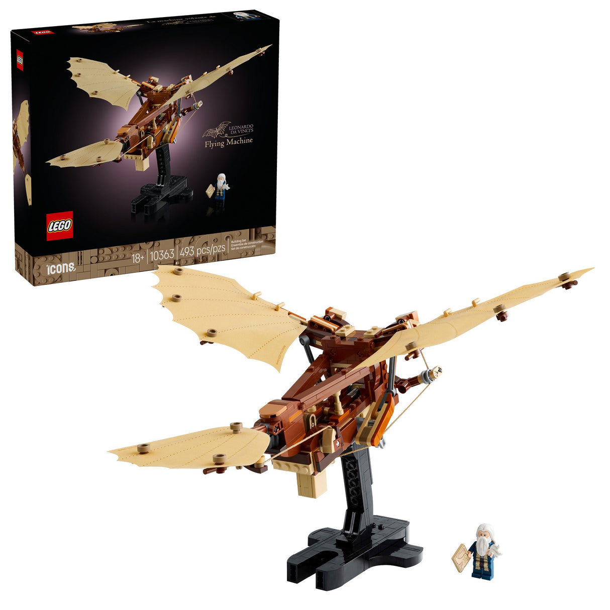Lego Icons Máquina Voladora De Leonardo Da Vinci 10363 - vista 2