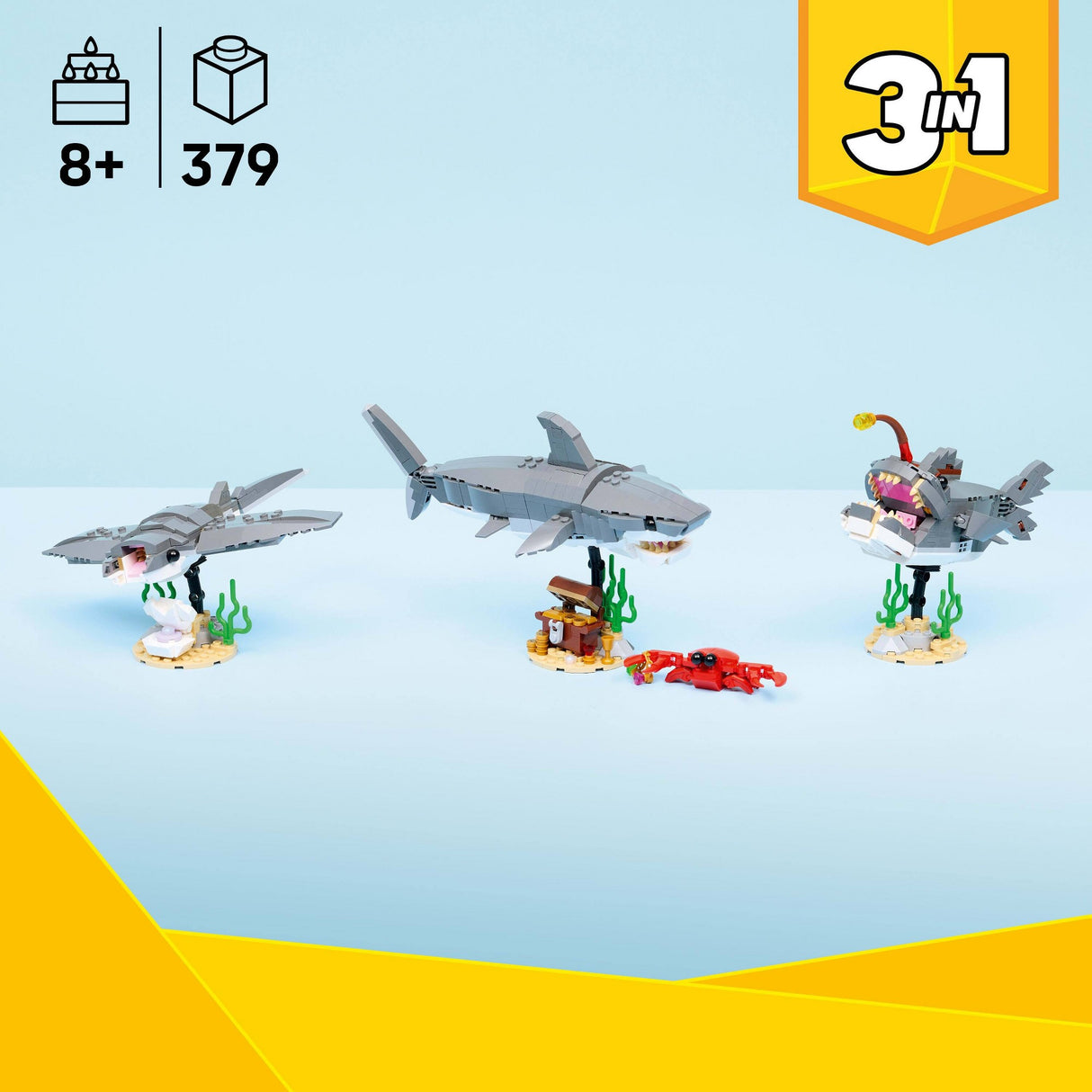Lego Fierce Shark with a Treasure Chest 31381 - vista 3