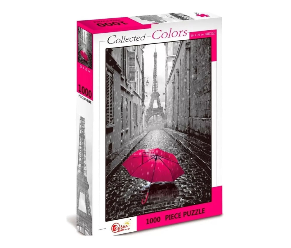 PUZZLE 1000 PCS COLLECTED COLORS PARAGUAS EN PARIS 88119 1702203