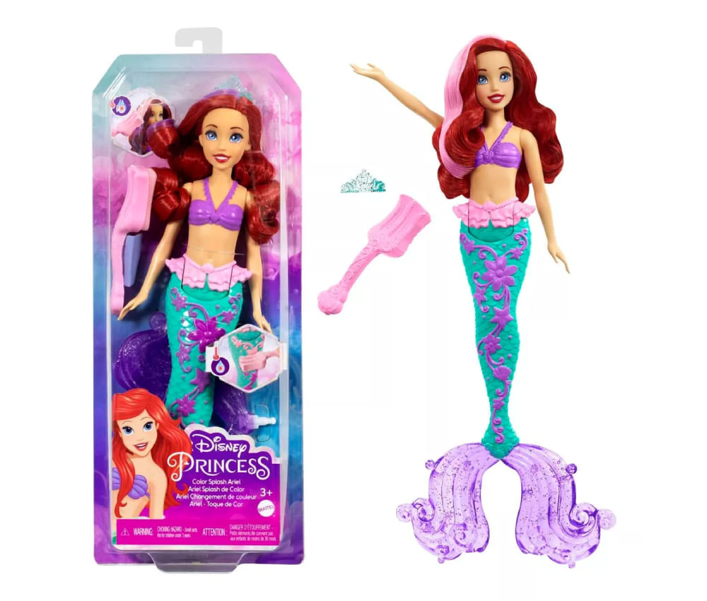 Ariel Muñeca Splash de Color HLW00