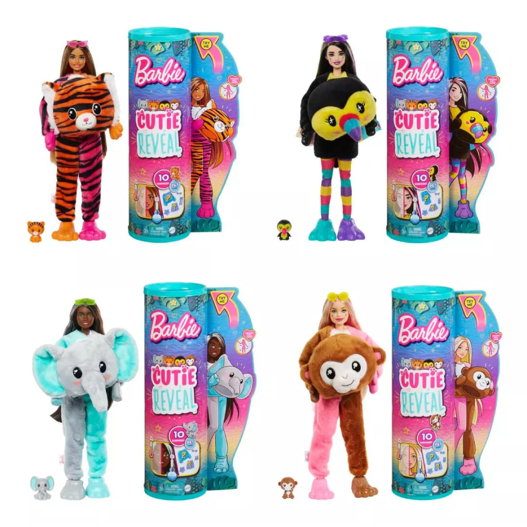Barbie Cutie Reveal Animales De La Jungla HKP97
