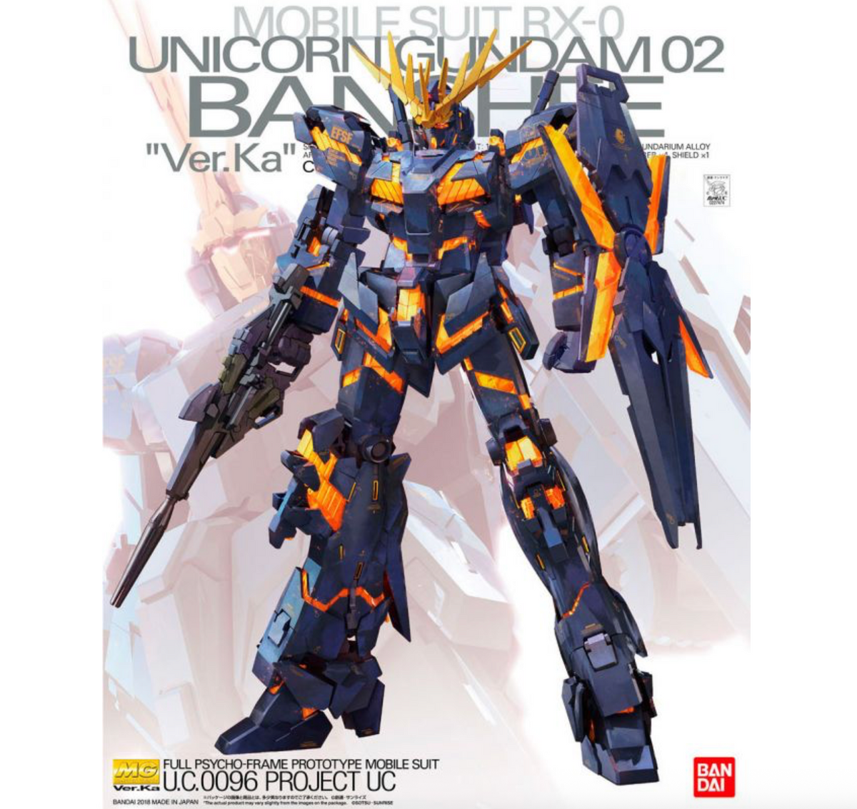 Bandai Hobby Gundam MG 1/100 Unicorn 02 Banshee Ver.Ka Model Kit 2430026