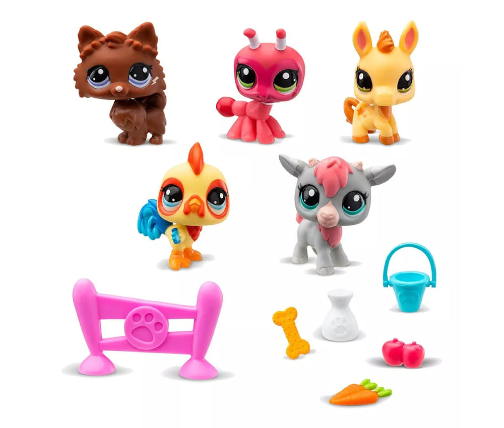 New Littlest Pet Shop Set de 05 mini mascotas 00510