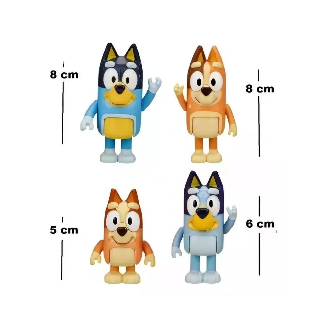 Bluey Pack de cuatro figuras con accesorios 17366