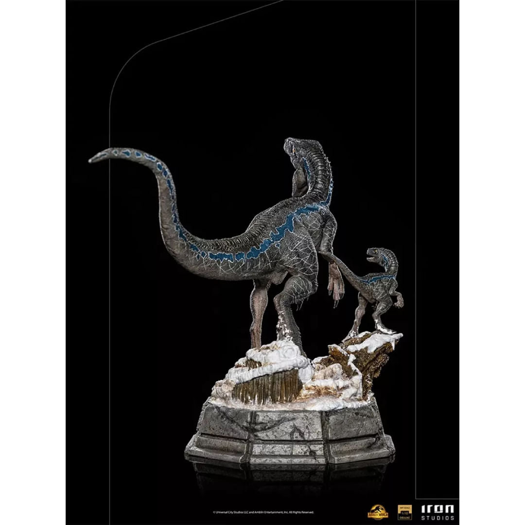 IRON STUDIOS BLUE AND BETA DELUXE - JURASSIC WORLD: DOMINION - ART SCALE 1/10 UNIVJP69722-10