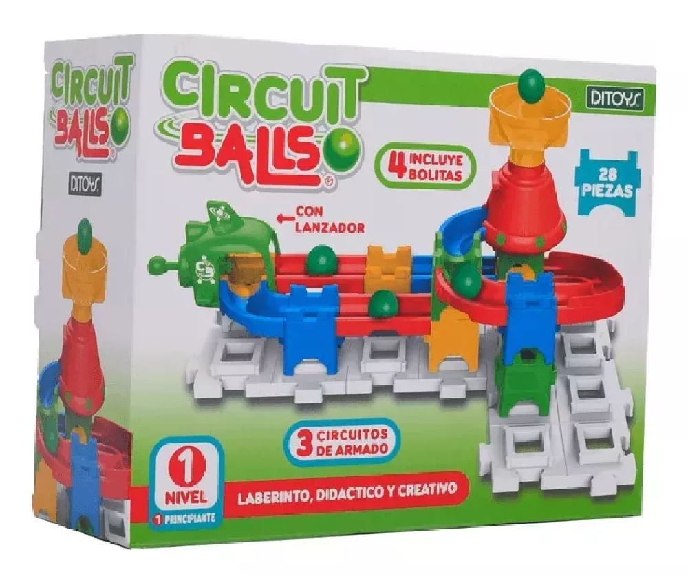 Circuit Balls Laberinto de un nivel con lanzador 2714