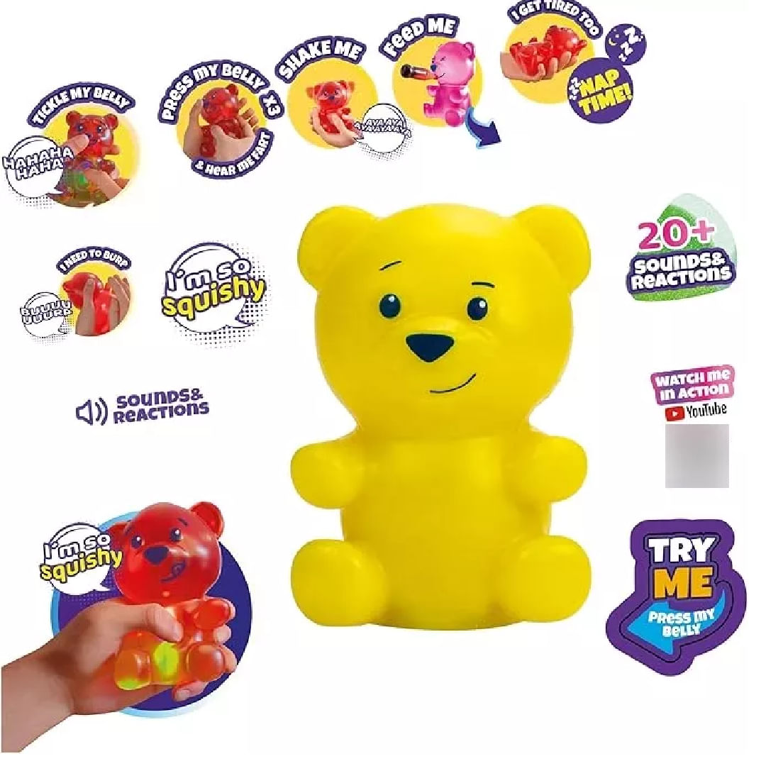 GUMMYMALS MASCOTA INTERACTIVA OSO AMARILLO GUM001-Y
