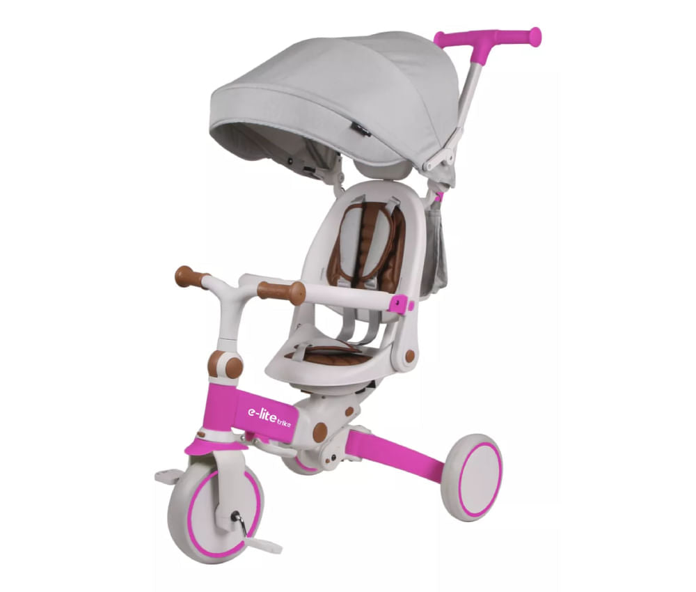 Triciclo con Capota JY-T11B Rosa
