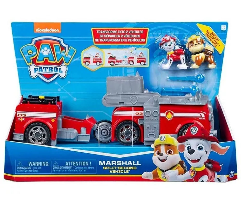 Paw Patrol Vehículo Transformable 2 En 1 Con Lanzador 16789