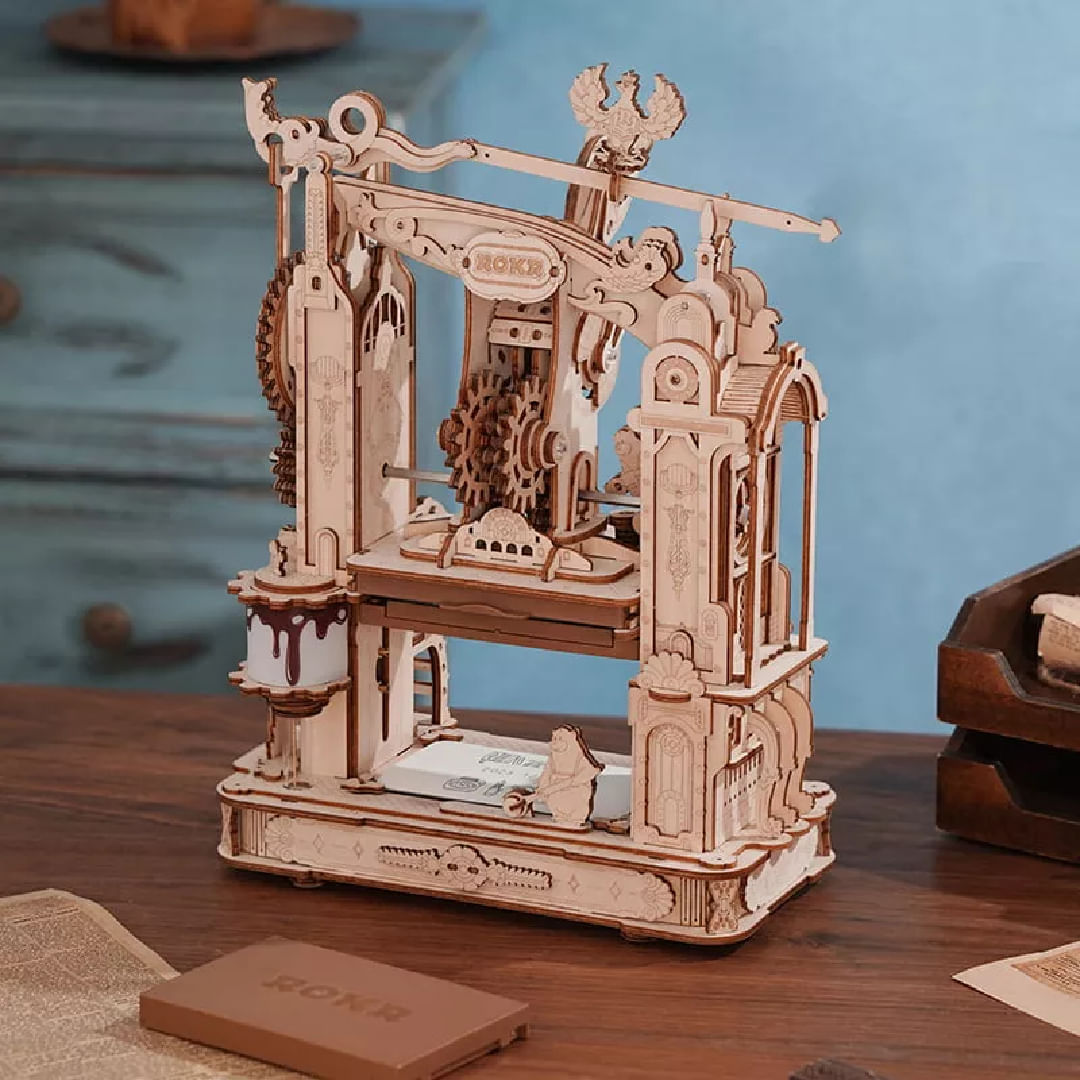 Robotime Puzzle 3D Prensa De Impresion Clasica Puzzle 3D Lk602 Rokr