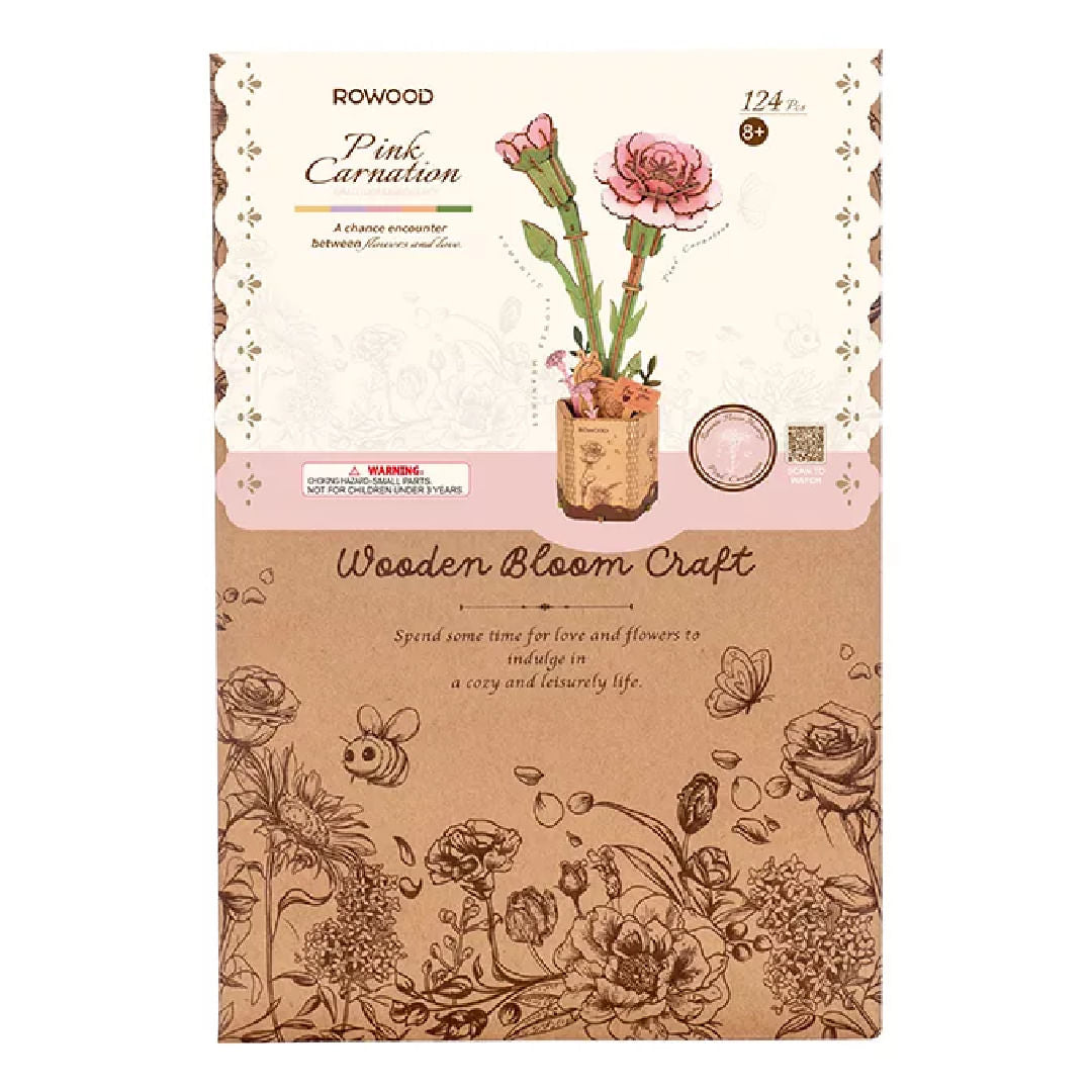 Robotime Puzzle 3d Clavel Rosa Tw051 Rowood