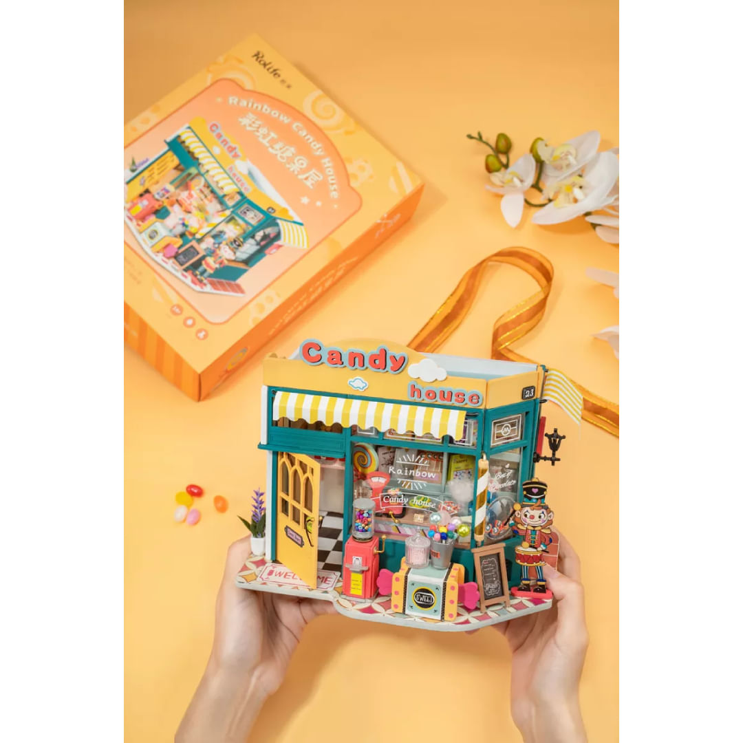 Robotime Puzzle 3d Rainbow Candy House Dg158 Rolife
