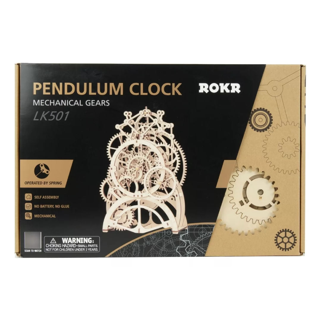 Robotime Puzzle 3d Reloj De Pendulo Lk501 Rokr