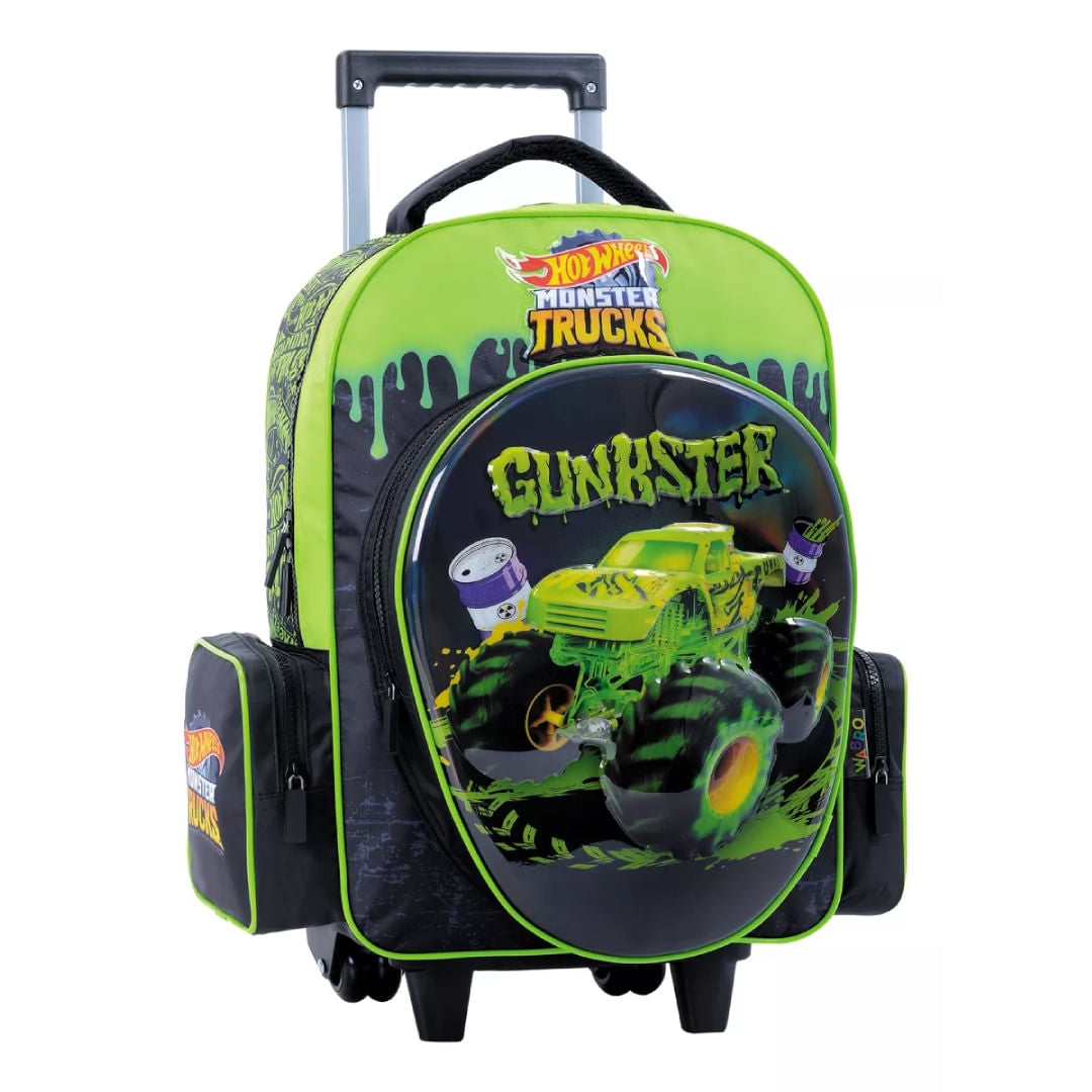 Mochila Hot Wheels Green con carro 17P 75125