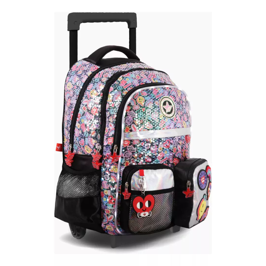 Footy Mochila con carro y luces led de 18" Magic Patch F6281.01.UNICO