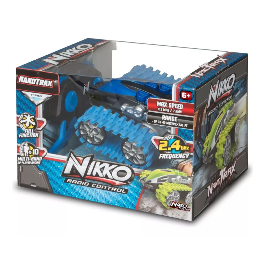 Nikko Nanotrax a radio control color azul 10182