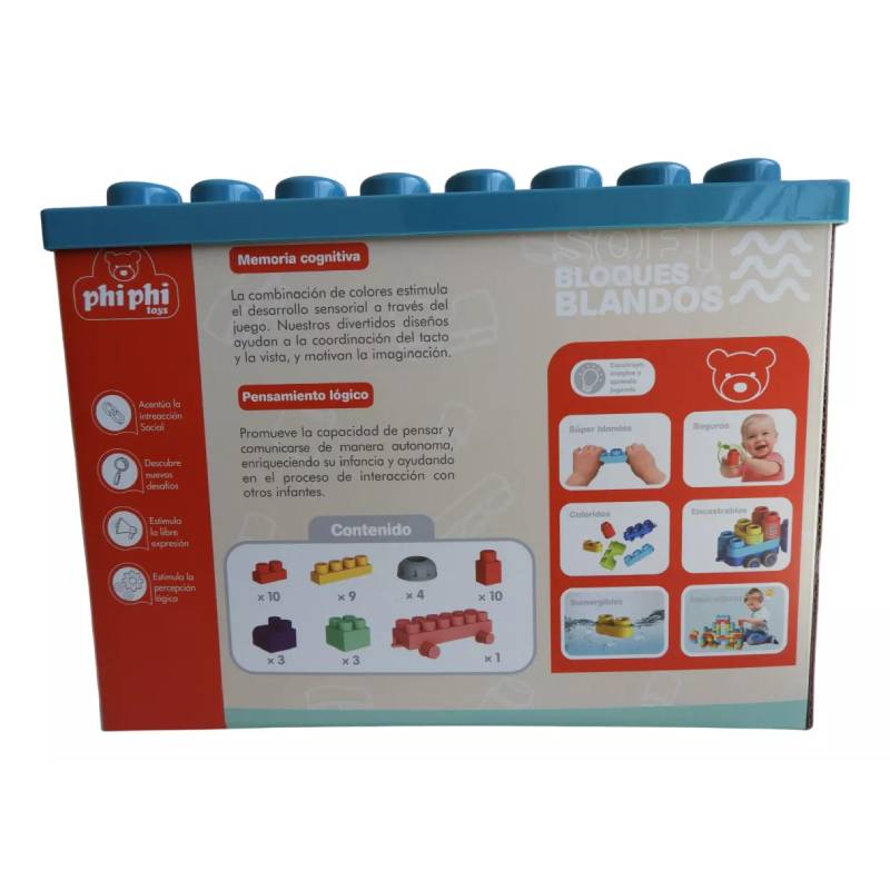 Phi Phi Soft Bloques blandos 40 piezas en caja BB002