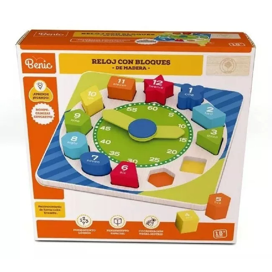 Benic Reloj Encastrable Con Bloques De Madera Be10 Shine