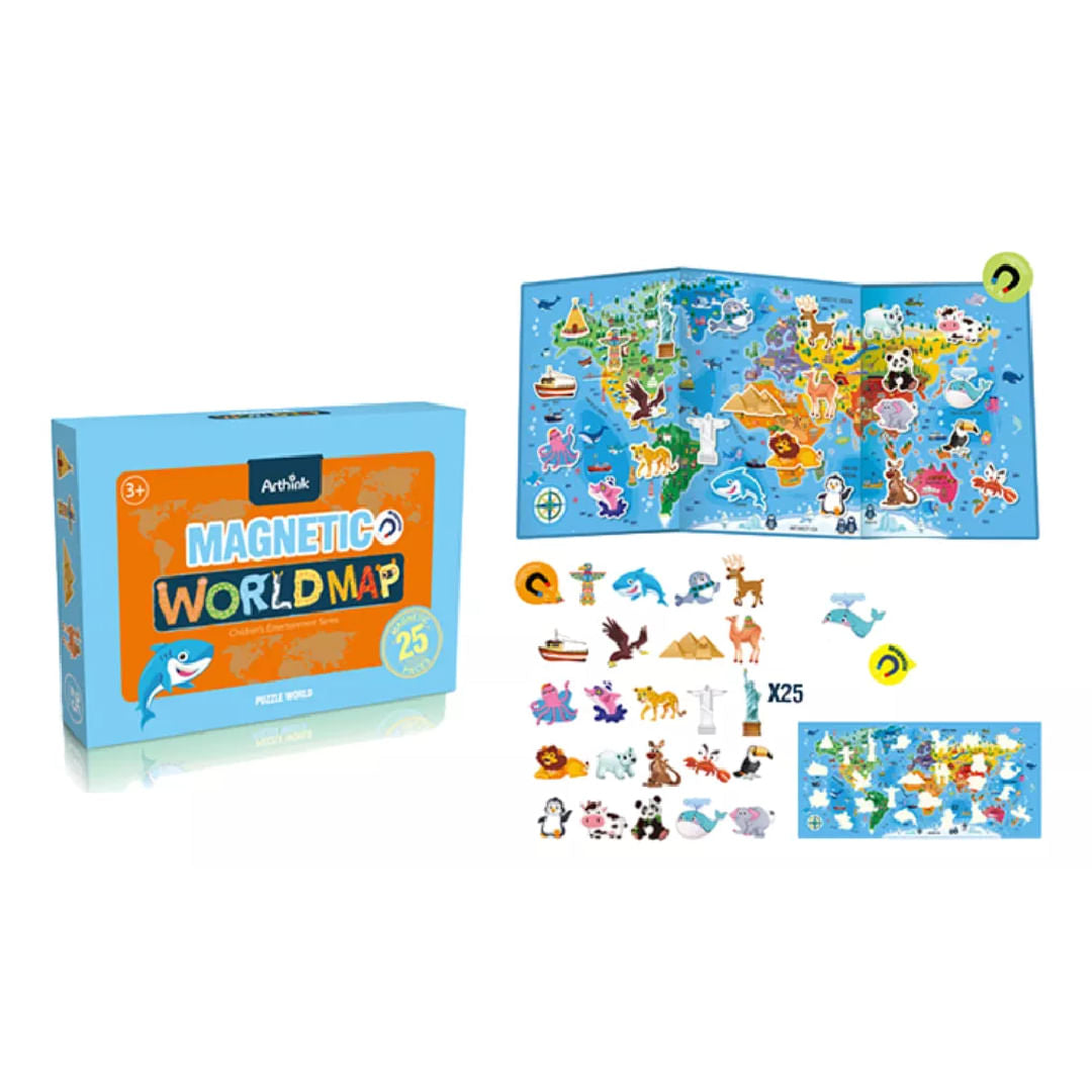 Juego De Mesa Magnetic World Map 2174954 Con Animales