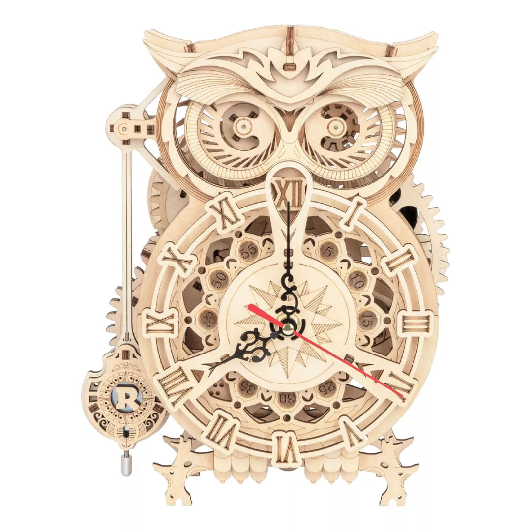 Robotime Puzzle 3d Reloj Buho Lk503 Rokr