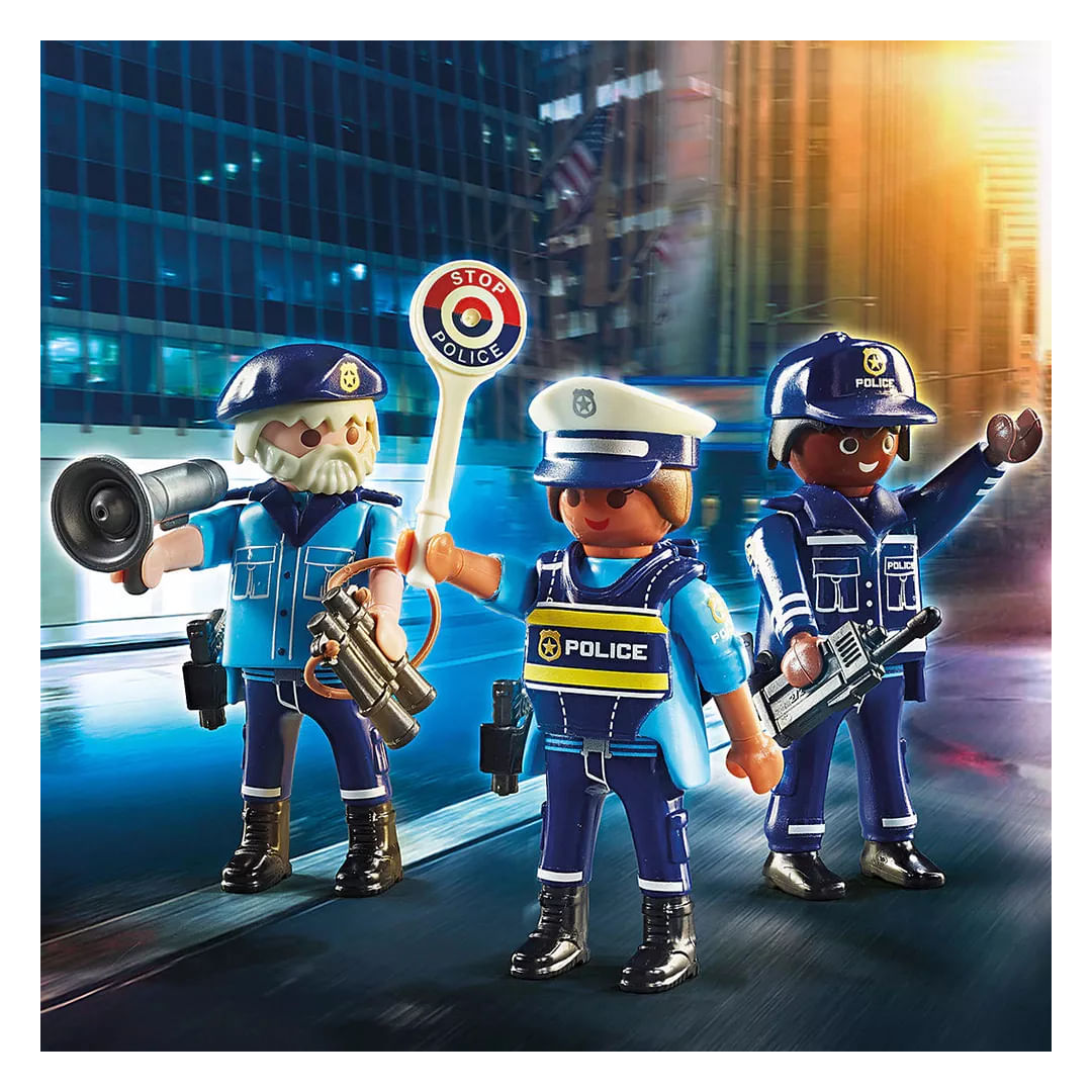 Playmobil Set X 3 Figuras Policiales 70669