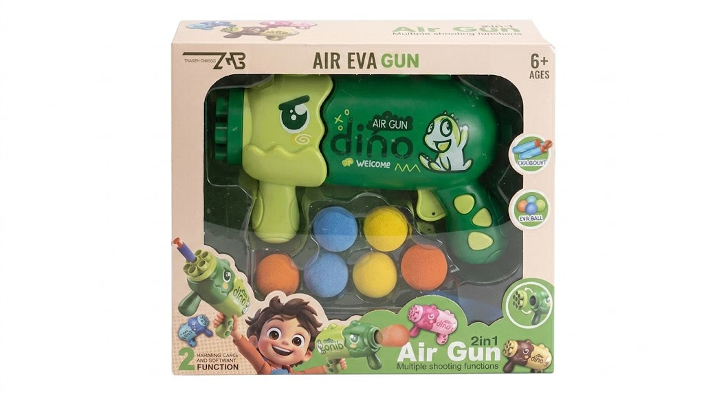 Pistola Dino Lanza Pelotas Air Eva Gun 2 En 1 3104579