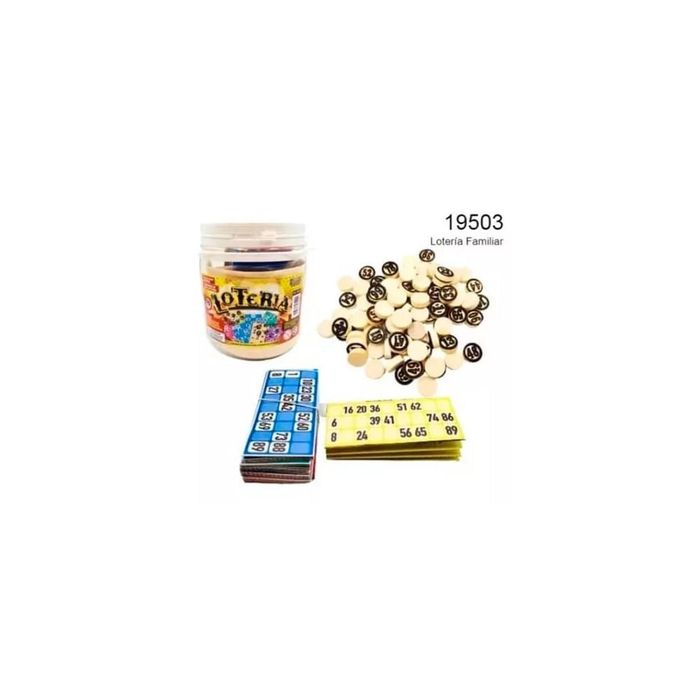 Loteria x48 cartones con numeros de madera 427-20B FDBI96 810-0094