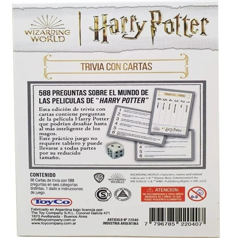 Juego De Mesa Harry Potter Cartas Trivia 22040 Toyco