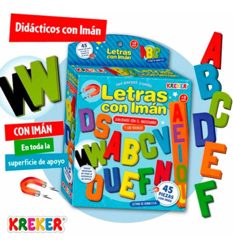 Kreker Letras Con Imán 45 Piezas 328