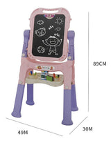 Pizarra con atril Doble 88x49cm Rosa 1780407
