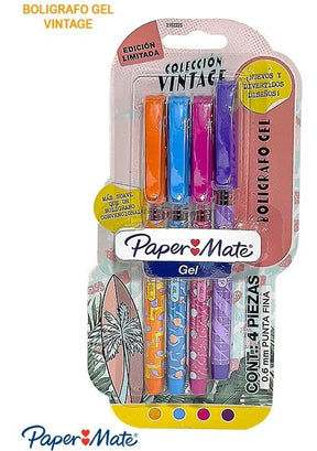 Paper Mate Coleccion Vintage Boligrafos Gel 4 Piezas 2152225