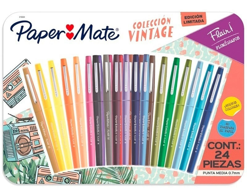 Paper Mate Colección Vintage Plumígrafos 24 Piezas 2152224