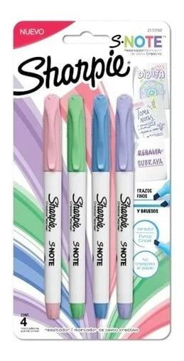 Sharpie Resaltadores Pastel 04 Piezas 2133102