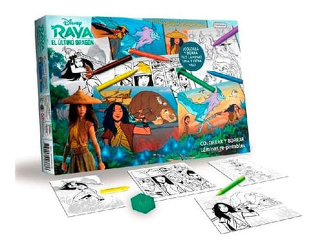 Juego Raya And The Last Dragón Colorear Y Borrar Dry00773