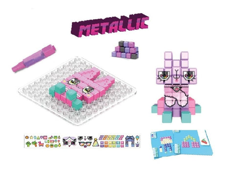 Pixobitz Plancha Con Accesorios Para Armar Rosa 6064692