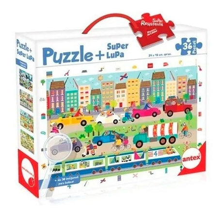 Antex Gigante Puzzle Súper Lupa 36 Piezas Ciudad 3033