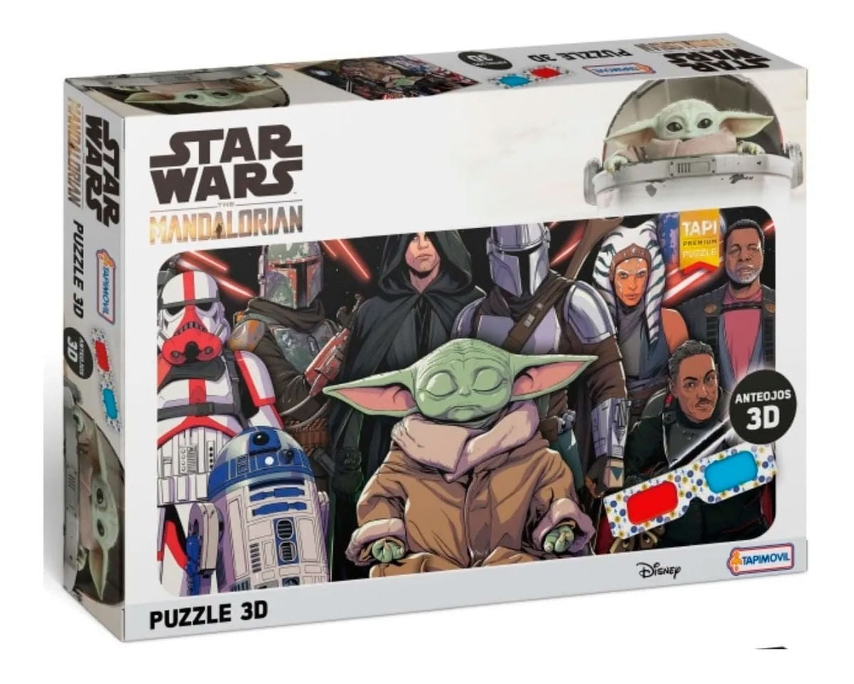 Puzzle 3d Star Wars Mandalorian 60 Piezas Con Anteojos 09827
