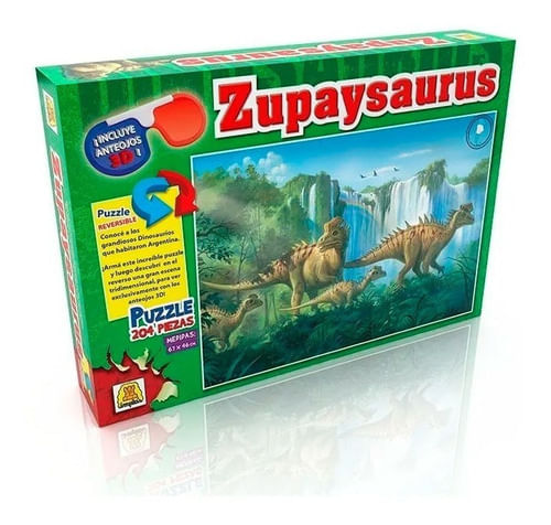 Puzzle Zupaysaurus Dinosaurio 204 Piezas 3d 230