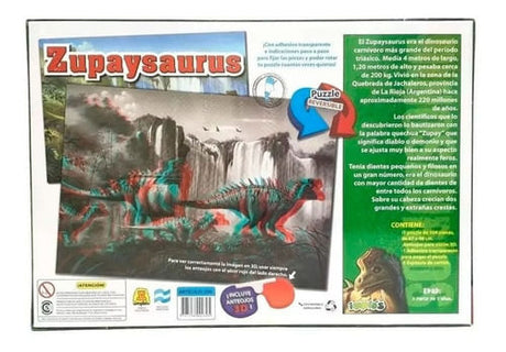 Puzzle Zupaysaurus Dinosaurio 204 Piezas 3d 230