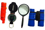 Kit Explorador Galileo Binocular Silvato Espejo Brujula Lupa