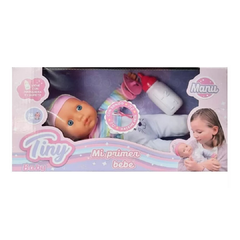 Tiny Bebote con mamadera y sonidos de 32cm 53724