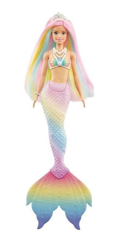 Barbie Dreamtopia Sirena Arcoíris Mágico Mattel Gtf89