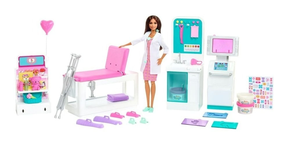 Muñeca Barbie Doctora Con Clínica Médica Gtn61 Mattel