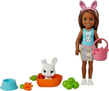 Muñeca Barbie Set Chelsea Con Mascota Conejo Hgt08 Mattel