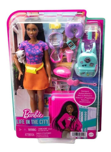 Muñeca Barbie Life In The City De Viaje Hgx55 Mattel