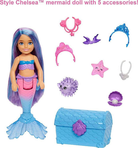 Muñeca Barbie Chelsea Sirena Mermaid Power Hhg57 Mattel