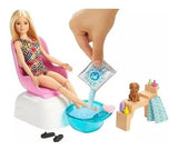 Muñeca Barbie Juego De Spa Y Salón De Belleza Ghn07 Mattel