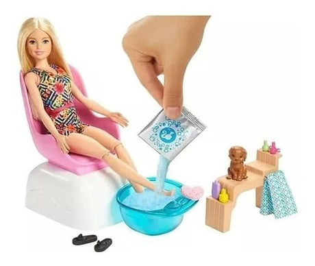 Muñeca Barbie Juego De Spa Y Salón De Belleza Ghn07 Mattel