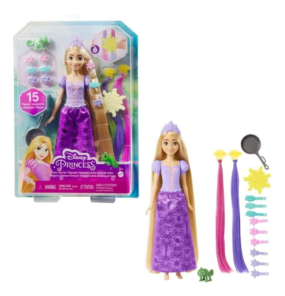 Muñeca Disney Princesa Fairy Tale Hair Rapunzel Hlw18 Mattel